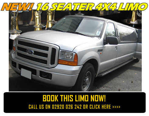 16 Seater Superstretched SUV For Hire In Cardiff
