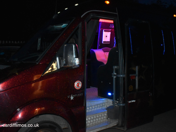 Nightclub interior in minibus